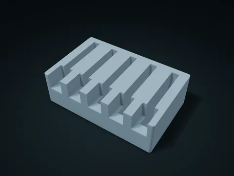 Upright Sanding Disc Box model preview, default size 190 × 120 × 58 mm, 1 part