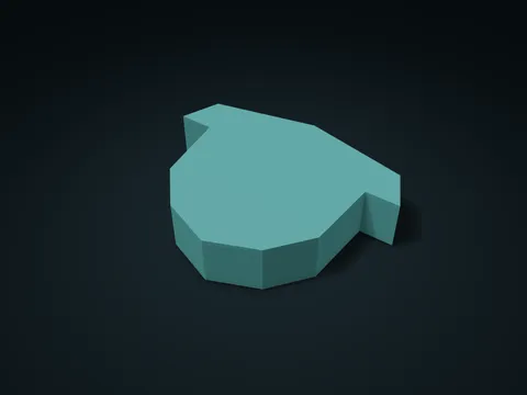 Acorn Cap Rim Divided Box model preview, default size 180 × 140 × 38 mm, 2 parts