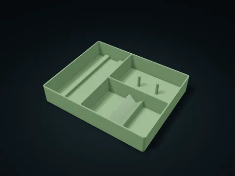 Action Camera Accessory Tray model preview, default size 226 × 184 × 40 mm, 1 part
