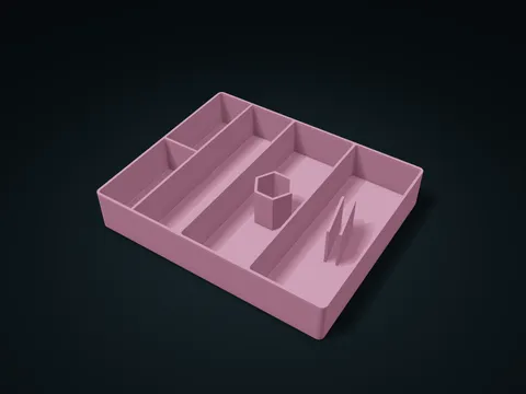Adapter Sorting Work Box model preview, default size 226 × 184 × 40 mm, 1 part