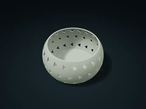 Arc Belly Triangle Window Basket model preview, default size 140 × 140 × 70 mm, 1 part