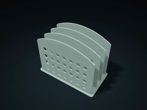Arched Honeycomb Letter Rack model preview, default size 160 × 87.2 × 125 mm, 1 part