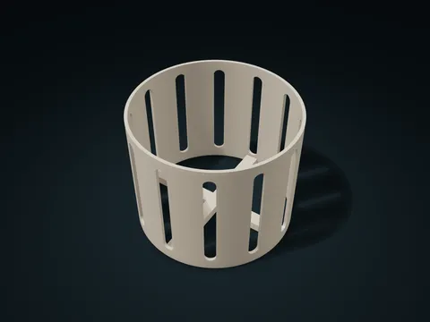 Arched-Vent Nursery Pot Sleeve model preview, default size 145 × 145 × 115 mm, 1 part