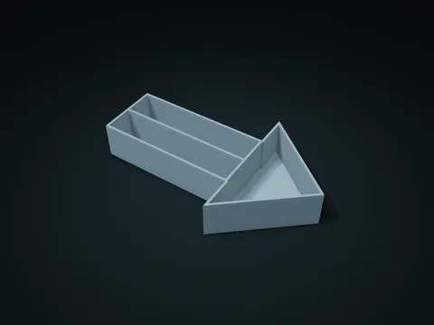 Arrow Workflow Zone Box model preview, default size 220 × 135 × 38 mm, 1 part