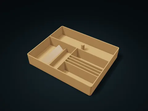 Short Audio Cable Organizer model preview, default size 226 × 184 × 40 mm, 1 part