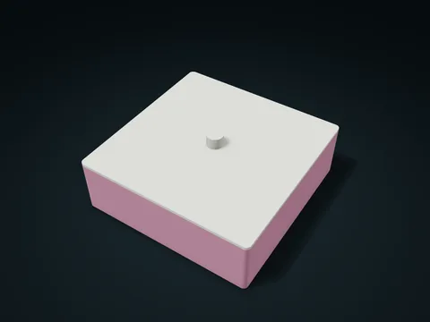 Backed Stud Earring Suspended Bridge Lift-Out Box model preview, default size 150 × 150 × 58 mm, 3 parts