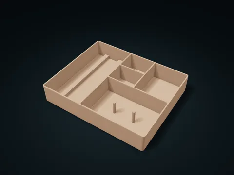 Bag Strap Accessory Tray model preview, default size 226 × 184 × 40 mm, 1 part