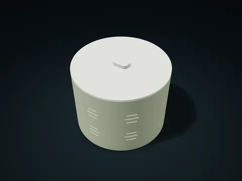 Bamboo Node Compartment Lift-Off Canister model preview, default size 140 × 140 × 110 mm, 2 parts