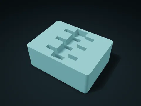 Windowed Bangle Arc Slot Box model preview, default size 130 × 100 × 50 mm, 1 part