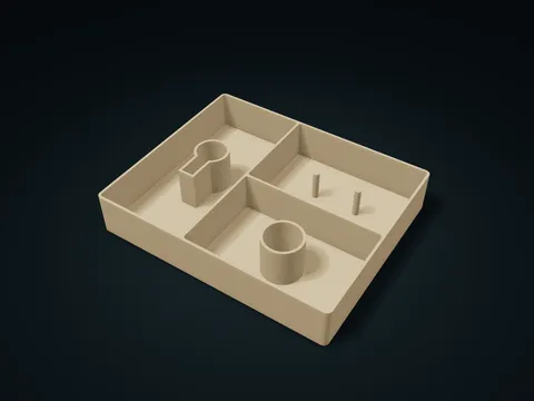 Vanity Dry Zone Odds & Ends Tray model preview, default size 226 × 184 × 40 mm, 1 part