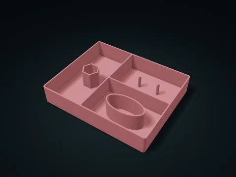 Vanity Travel Packing Tray model preview, default size 226 × 184 × 40 mm, 1 part
