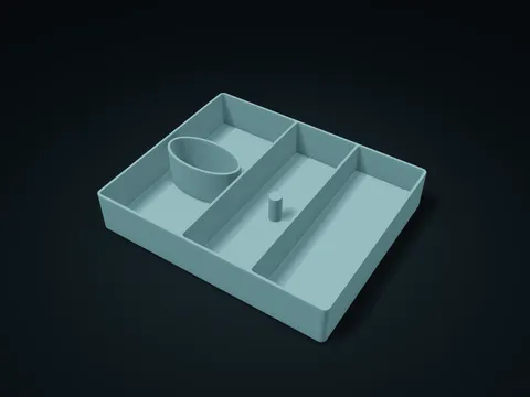 Bedside Unplugged Cable Tray model preview, default size 226 × 184 × 40 mm, 1 part
