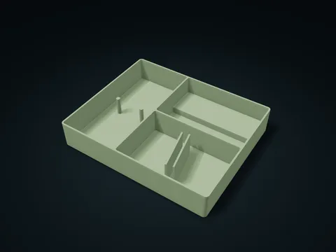 Bedside Ring & Card Tray model preview, default size 226 × 184 × 40 mm, 1 part