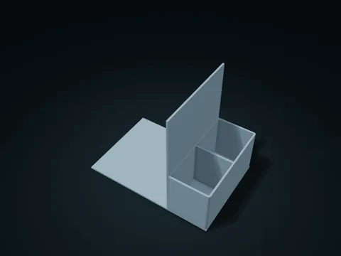 Bookend Side Pocket Box model preview, default size 180 × 120 × 150 mm, 1 part