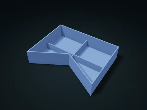 Bookmark Dovetail Outline Tray model preview, default size 180 × 140 × 40 mm, 1 part