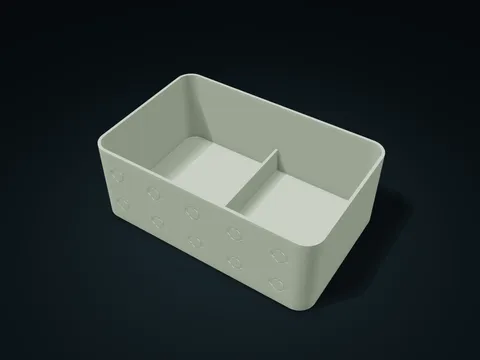 Bridged Clover Recess Bin model preview, default size 220 × 140 × 82 mm, 1 part