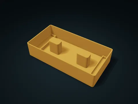Twin-Post Figure-Eight Cable Winder model preview, default size 215 × 110 × 45 mm, 1 part