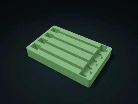Cable Tie Head & Tail Lane Box model preview, default size 215 × 140 × 32 mm, 1 part