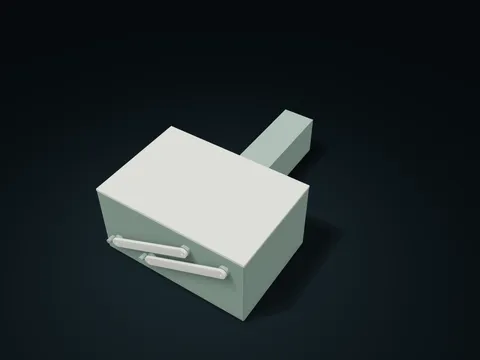 Parallel Linkage Tiered Box model preview, default size 160 × 247.5 × 79.4 mm, 8 parts