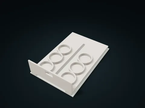 Tail-Retained Two-Row Pull-Out Bottle Box model preview, default size 160 × 240 × 60 mm, 3 parts