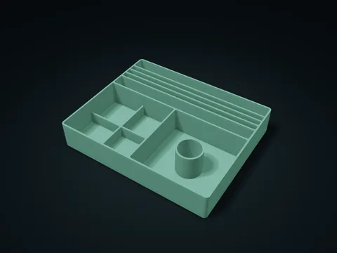 Card Game Player Tray model preview, default size 226 × 184 × 40 mm, 1 part