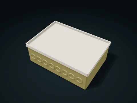 Chain Ring Pattern Tray Lid Box model preview, default size 170 × 120 × 58 mm, 2 parts