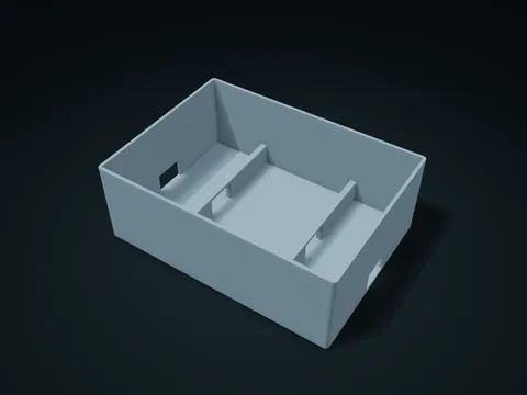 Charger Pass-Through Bridge Box model preview, default size 180 × 130 × 65 mm, 1 part