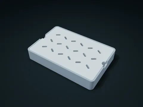 Herringbone Draining Soap Dish model preview, default size 150 × 100 × 24 mm, 2 parts