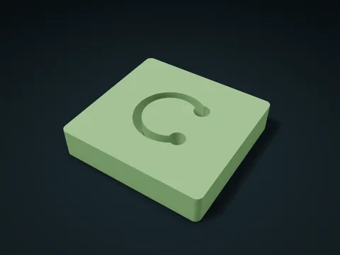 Circlip Double-Ear Open Ring Box model preview, default size 120 × 115 × 25 mm, 1 part