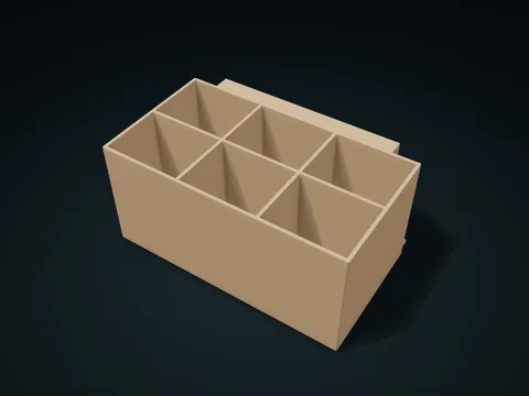 French Cleat Wall Divided Box model preview, default size 180 × 110 × 85 mm, 2 parts