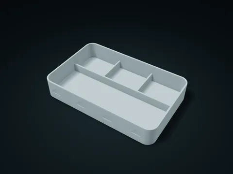 Cloud Crown Long-and-Small Item Valet Tray model preview, default size 220 × 140 × 38 mm, 1 part