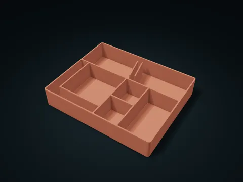 Coffee Sachet Prep Tray model preview, default size 226 × 184 × 40 mm, 1 part