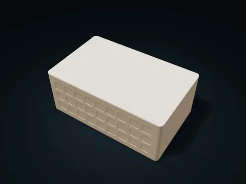 Chamfered Recess Tea Bag Box model preview, default size 240 × 150 × 95 mm, 2 parts