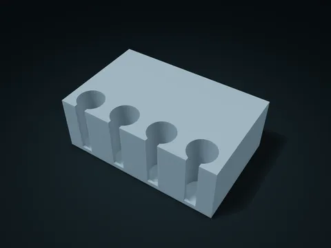 Coin Stack Finger Slot Box model preview, default size 180 × 115 × 65 mm, 1 part