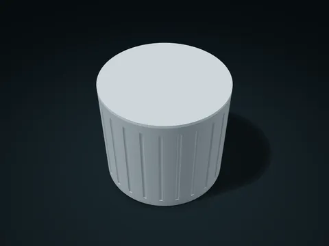 Collared Fluted Lift-Lid Jar model preview, default size 114 × 114 × 102 mm, 2 parts