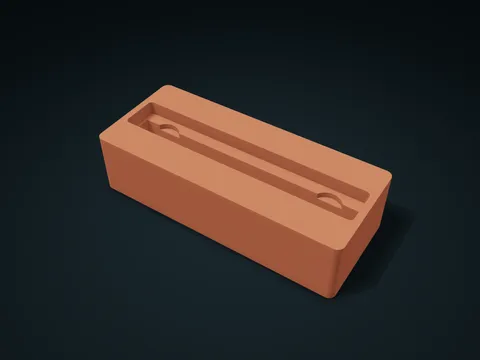 Comb Tooth Relief Lying Box model preview, default size 180 × 75 × 45 mm, 1 part