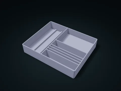 Commuter Card Wallet Carry Tray model preview, default size 226 × 184 × 40 mm, 1 part