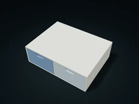 Full & Half Width Interchangeable Drawer Cabinet model preview, default size 220 × 170 × 68 mm, 4 parts