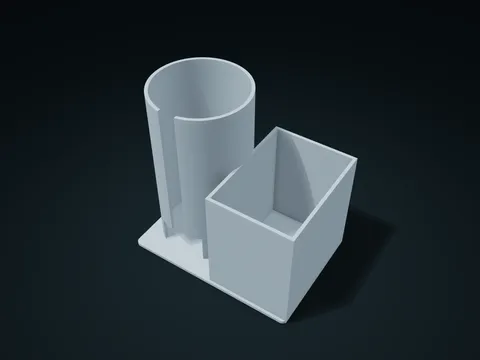 Side-Pick Disc Box model preview, default size 130 × 90 × 130 mm, 1 part