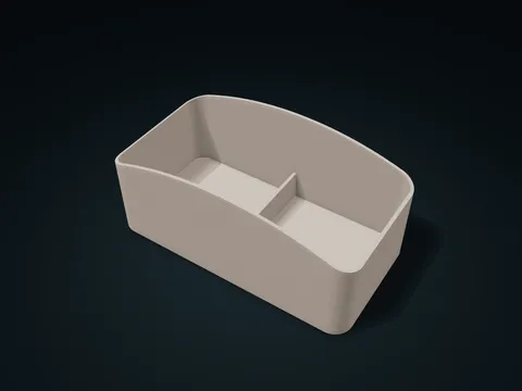 Crown Rim Counter Bin model preview, default size 220 × 116 × 92 mm, 1 part