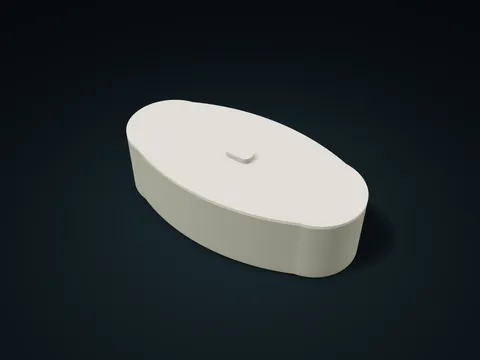 Cushion Arc Lift-Off Case model preview, default size 220 × 110 × 65 mm, 2 parts