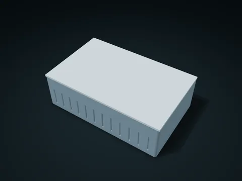 Granule Vented Lift-Lid Box model preview, default size 160 × 100 × 50 mm, 2 parts