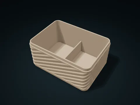 Diagonal Wrap Rib Organizer model preview, default size 180 × 130 × 85 mm, 1 part