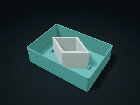 Diamond Lift-Out Sorting Box model preview, default size 175 × 125 × 55 mm, 2 parts