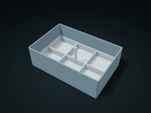Lift-Out Dice Cassette model preview, default size 175 × 115 × 55 mm, 2 parts