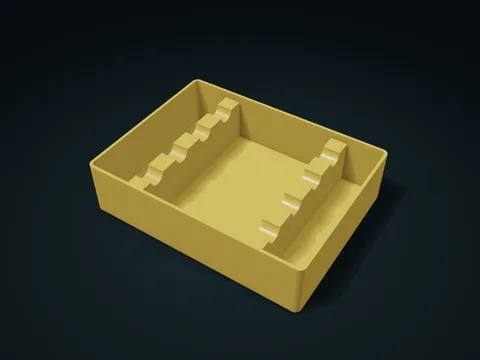 Round Pin Twin-End Saddle Box model preview, default size 180 × 135 × 45 mm, 1 part