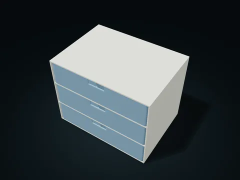 Desktop Drawer Cabinet model preview, default size 220 × 160 × 168 mm, 4 parts