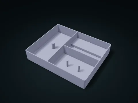 Rubber Ring & Bumper Organizer model preview, default size 226 × 184 × 40 mm, 1 part