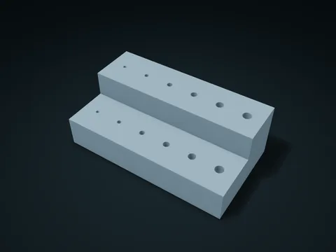 Stepped Drill Bit Locating Box model preview, default size 160 × 90 × 55 mm, 1 part