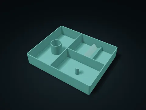 Drinkware Drying Accessory Tray model preview, default size 226 × 184 × 40 mm, 1 part